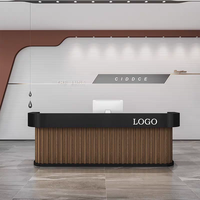 Comptoir de réception et de caisse sur mesure pour bijouterie, en verre, bois, MDF, acier inoxydable, avec vitrine de présentation et caisse de paiement