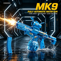 Pistolet à eau électrique MK9 à tir continu pour l'extérieur, avec lumières clignotantes et double chargeur, pour enfants - Vente chaude