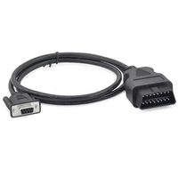 OBD2 hembra 16 pines a DB9 macho puerto serie adaptador Cable RS232 Cable herramientas de diagnóstico