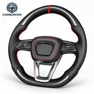 Volant en fibre de carbone avec LED pour Audi Q7 Q8 Q5 4l Tuning S6 S7 RS6 RS7 C7 2017 2018 2019 2020 2021 2022 2023 2024 - Product Image 4