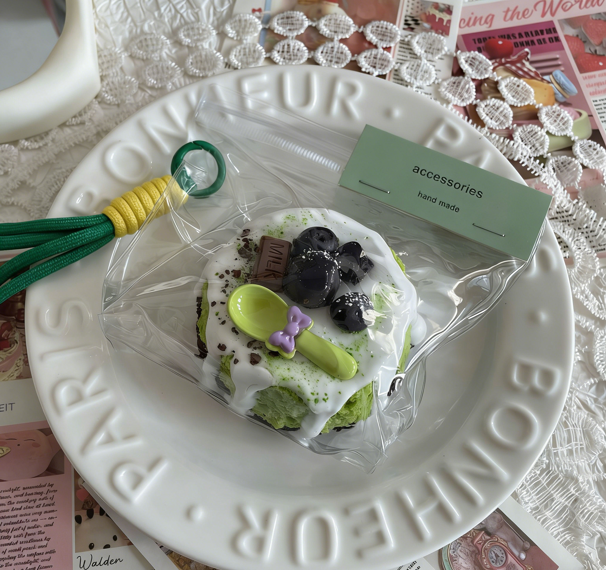 Gâteau Matcha aux Myrtilles Squishy [220g]