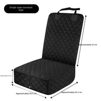 Tapis de voiture pour animaux de compagnie, imperméable, portable, coussin en polyester épaissi pour siège arrière, housse de siège de voiture pour chien, toutes saisons