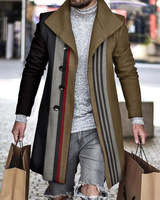 Manteau mi-long de haute qualité pour hommes pour les affaires décontracté hiver chaud longue longueur