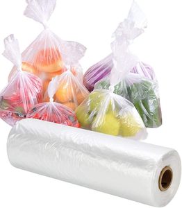 Clear <b>Plastic</b> Produce <b>Bag</b> Food <b>Storage</b> <b>Bag</b> 350 <b>Bags</b> One Roll 4 Rolls - Product Image 1
