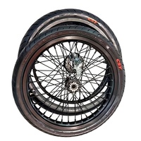 Roue Supermoto Surron Light Bee X LBX 17 pouces 70/90-17 90/80-17 Jantes chromées argentées Performance Modification de vélo électrique