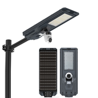 Lámpara Solar para Calle Todo en Uno de 800W/1200W con Doble Cámara, 4G, WIFI, Monitoreo CCTV, Luz de Seguridad para Exteriores