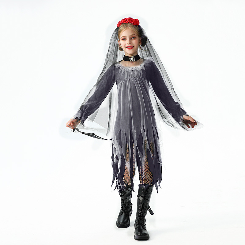 Robe + voile + chaussettes en filet pleine longueur