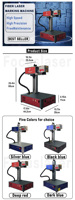 Machine de marquage laser à fibre mini refroidie par air 20W 30W 50W 60W, conception fermée, haute rigidité pour la gravure sur métal, bois, pierre, caoutchouc