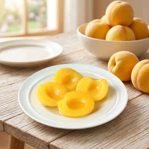 Duraznos enlatados en jarabe. Fabricante de frutas enlatadas. Duraznos enlatados en mitades en jugo. - Product Image 1