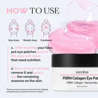 Masque pour les yeux au collagène de marque privée, hydratant, masque pour les yeux en hydrogel doré, patch pour les yeux au collagène PDRN