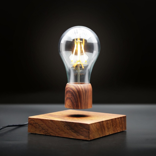 Magnetic Levitating Floating Wireless LED Light Bulb Desk Lamp for Unique Gifts Room Night Light Home Office Decor Tech Toys