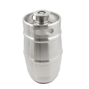 إبقاء البيرة الباردة 24 + ساعة حامل زجاجات نبيذ ثنائي من الفولاذ المقاوم للصدأ جدار عازل البيرة دلو <span class=keywords><strong>5</strong></span> لتر فراغ برميل البيرة الخشبي - Product Image 3