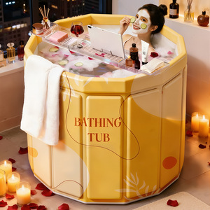 Baignoire pliable portable ovale en EVA pour adultes et enfants, utilisation domestique, facile à ranger - Product Image 1