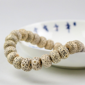 Pulsera de Semillas Bodhi Estrella y Luna, Cuentas de Barril de 6.8x10.2mm, Joyería Religiosa Unisex Coleccionable Estilo Chino - Product Image 3