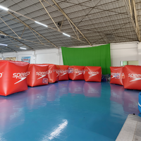 Bloc d'obstacles gonflable géant, cube gonflable personnalisé imprimé, barrière pour jeux en plein air, activité de team building, accessoire gonflable pour fête
