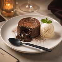 Cuillère à café en plastique jetable noire 127 mm, agitateur ovale en vrac pour café, pudding, dessert, thé de l'après-midi