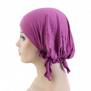 Skin Friendly Fabric <b>Head</b> <b>Cover</b> Girls Scarf Turban Modal Cotton Pre-Tied <b>Head</b> Wrap for Female - Product Image 3