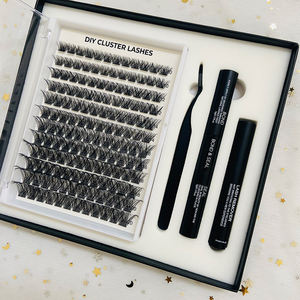 Kit de pestañas con logotipo personalizado, pestañas con Etiqueta Privada, racimos, venta al por mayor - Product Image 4