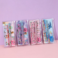 Ensemble de papeterie à thème dessin animé, fournitures scolaires pour l'école primaire, sac de rangement, cadeau pour la Journée des enfants, cadeau pour la maternelle