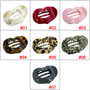 مشبك شعر جديد على شكل قلب مجوف من الأسيتات، مشبك شعر معدني كبير الحجم بشعار راقي، مشبك شعر بأسلوب حلو من حمض الخليك، مشبك على شكل منقار البط قابل للتخصيص - Product Image 4