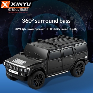 Haut-parleur de voiture bleu ODM/OEM, modèle <span class=keywords><strong>Hummer</strong></span> <span class=keywords><strong>H5</strong></span> WS-590, avec basses puissantes, charge USB, lecteur de carte TF, radio FM et batterie de 1000-2000 mAh - Product Image 4