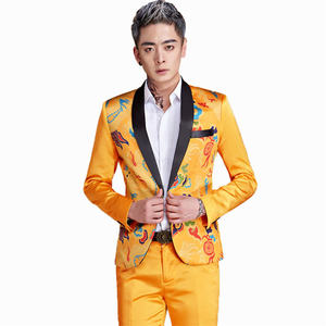 Abito di alta qualità <span class=keywords><strong>da</strong></span> uomo con colori stampati <span class=keywords><strong>da</strong></span> Studio, maestro di cerimonie, completo <span class=keywords><strong>da</strong></span> uomo con colletto <span class=keywords><strong>blu</strong></span> - Product Image 3