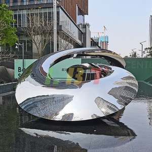 Escultura de Acero Inoxidable Libit Qianhai Bay, Decoración Artística Abstracta Geométrica para Montar en el Suelo Exterior - Product Image 4