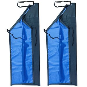Delantal de PVC compuesto azul y negro de 90x110cm, impermeable y resistente al aceite para uso diario - Product Image 2