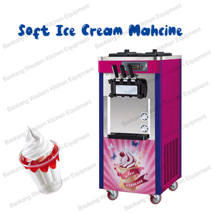 Machine à crème glacée commerciale à 3 têtes de couleur rose de bonne <span class=keywords><strong>qualité</strong></span> au meilleur <span class=keywords><strong>prix</strong></span> pour l'été - Product Image 2