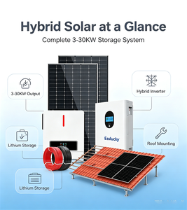 ระบบจัดเก็บพลังงานแสงอาทิตย์แบบออฟกริด 8KW/10KW/15KW ชุดครบวงจรพร้อมแบตเตอรี่ลิเธียมไอออน MPPT สำหรับใช้ในบ้าน - Product Image 1