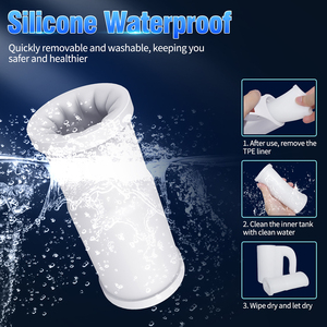Godet de masturbation télescopique rotatif <span class=keywords><strong>automatique</strong></span> portable en forme de coupelle, Godet d'avion, Produits sexuels pour adultes - Product Image 5