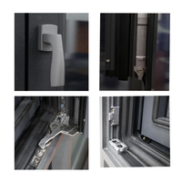 Modern aluminium kozijnraam met thermische breuk, verborgen afwatering, Duits Roto, woonkamer, Low-E glas, NFRC