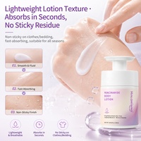 HALORINNA 320ml Lotion Corporelle Éclaircissante à la Niacinamide Unifie le Teint Hydratation Intense Atténue le Teint Terne Soin Quotidien OEM