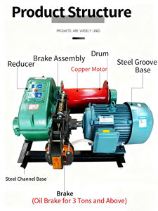 Verricello JM20T da 20T - Capacità di Sollevamento con Cavo Extra-Large da 2000m, Attrezzatura Industriale per Trazione e Sollevamento - Product Image 6