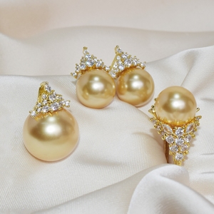 Juego de Collar de Oro Natural de Buena Calidad con Perlas Regalos Elegantes para Damas Diseños de Moda - Product Image 3