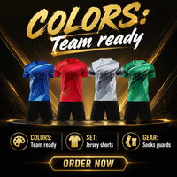 Maillot de football d'été à manches courtes et double poche pour l'entraînement - Tenue d'équipe