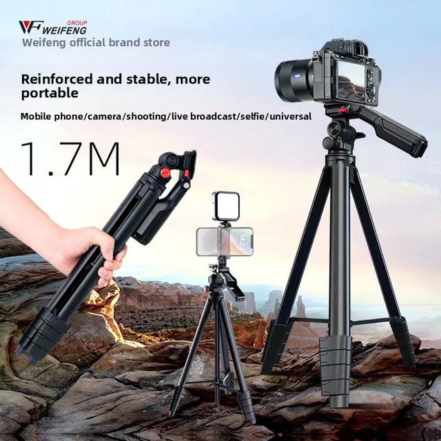 WF WT-22D DSLR Camera Mini Tripod Aluminum 3kg Load Capacity Photography Portable Selfie Live Streaming Compatible