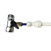 Adaptateur d'eau d'alimentation RO 9/16 ''à 1/4'' robinet filtre à eau robinet à tournant sphérique robinet en T connecteur vanne pour outils matériels