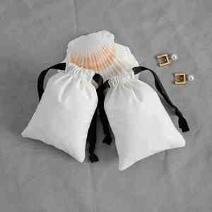 Factory Direct Supply Minimalist Style Cotton Dustproof Rectangle <b>Jewelry</b> Storage Bag Drawstring Closure for Gift <b>Packaging</b> - Product Image 2