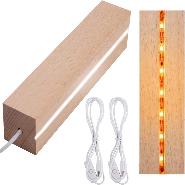 Personalized Text Logo 3D Moon Light Color-Changing LED Wooden Base Night Lamp Remote Customized Bedside Table Desk Light Gift