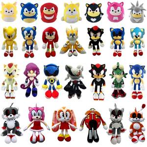 Peluches Personalizados de <span class=keywords><strong>Sonic</strong></span>, Miles Prower, <span class=keywords><strong>Shadow</strong></span>, Amy Rose, Silver, Muñecos de Peluche, Cojín de Dibujos Animados, Decoración del Hogar, Regalo - Product Image 1