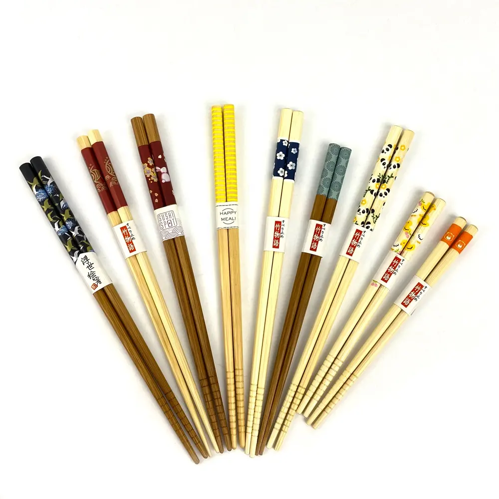 Высококачественный натуральный бамбук оптом дешевые японские и корейские многоразовые деревянные палочки для суши