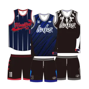Vêtements de basket-ball en gros personnalisés en usine maillots de basket-ball américains tous les uniformes de basket-ball d'équipe