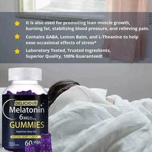 Gummies végétariennes bio personnalisées OEM <span class=keywords><strong>pour</strong></span> le sommeil, vitamines à la mélatonine <span class=keywords><strong>pour</strong></span> améliorer le sommeil, gummies à la <span class=keywords><strong>vitamine</strong></span> B6 - Product Image 5