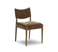 Chaise de salle à manger en bois massif avec dossier en cuir rembourré et pieds en bois – Offre spéciale JP