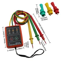 SM852B Testeur professionnel rotation triphasée pour contrôle tension CA outil électrique Séquenceur de phases
