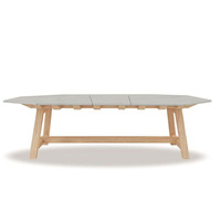Ensemble de table et de chaises octogonales en teck personnalisées, durables et anti-corrosion, pour jardin, restaurant, meubles d'extérieur, ensemble de salle à manger de patio