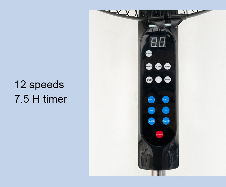16 18 Inch 3 In 1 AC Motor Remote Stand Fan 5 PP Blades Metal Grill Stand Floor Fan Good Quality Stand Fan