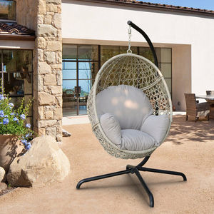 Fauteuil <span class=keywords><strong>suspendu</strong></span> en osier de jardin fabriqué en Chine, hamac <span class=keywords><strong>suspendu</strong></span> confortable, chaise à bascule en rotin pour l'extérieur - Product Image 2