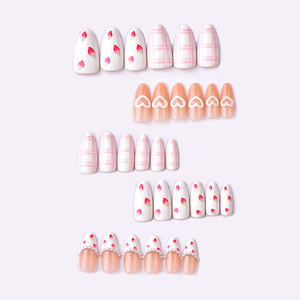 ABS Estilo francés Cubierta completa <span class=keywords><strong>Uñas</strong></span> usables <span class=keywords><strong>Uñas</strong></span> removibles Personalizables Puntas largas Fábrica al por mayor - Product Image 3